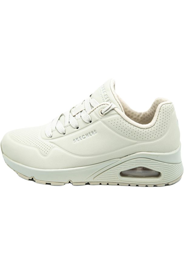 skechers - Buty do chodzenia, Skechers Uno-Stand on Air 73690-OFWT. Zapięcie: sznurówki. Kolor: beżowy. Materiał: materiał, syntetyk. Szerokość cholewki: normalna. Sport: turystyka piesza