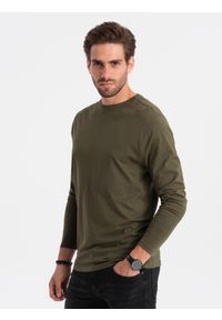 Ombre Clothing - Zestaw longsleeve męski z długim rękawem 2-pak - mix V9 Z43 - XXL. Kolor: zielony. Materiał: bawełna, materiał, skóra. Długość rękawa: długi rękaw. Długość: długie. Wzór: aplikacja, gładki, jednolity #5