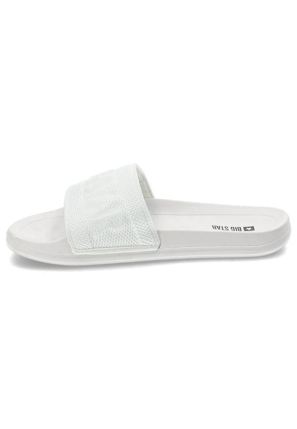 Big-Star - Białe Klapki Big Star Wodoodporne Buty Damskie. Okazja: na plażę, na spacer. Kolor: biały. Materiał: materiał. Sezon: lato. Styl: elegancki, sportowy