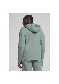 Puma - Męska rozpinana bluza z kapturem EVOSTRIPE PUMA Green Moon. Typ kołnierza: kaptur. Kolor: zielony