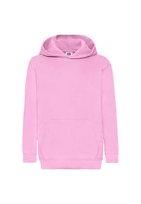 FRUIT OF THE LOOM - Bluza Z Kapturem Dla Dzieci. Typ kołnierza: kaptur. Kolor: różowy