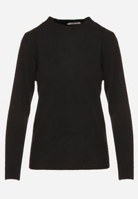 Born2be - Czarny Sweter z Wełną w Klasycznym Stylu Firrive. Okazja: na co dzień. Kolor: czarny. Materiał: wełna. Styl: klasyczny #3