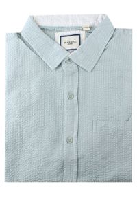 Weekendowa Koszula Męska z Kory Bawełnianej - Brave Soul - Błękitna. Kolor: niebieski. Materiał: bawełna. Styl: sportowy #6