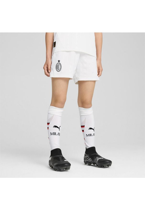 Puma - Młodzieżowe szorty AC Milan 24/25 PUMA White. Kolor: biały. Sport: piłka nożna