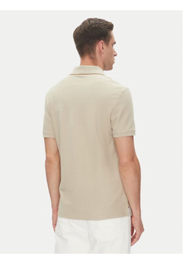 Calvin Klein Polo LV04LC239G Beżowy Regular Fit. Typ kołnierza: polo. Kolor: beżowy. Materiał: bawełna