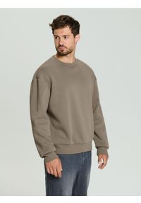 Sinsay - Bluza basic comfort fit - brązowy. Kolor: brązowy