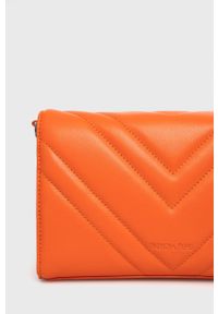 Patrizia Pepe torebka skórzana kolor pomarańczowy. Kolor: pomarańczowy. Materiał: skórzane #2