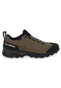 salomon - Buty do biegania męskie Salomon X Ward Leather Mid Gtx. Kolor: zielony. Materiał: guma. Szerokość cholewki: normalna. Sport: bieganie