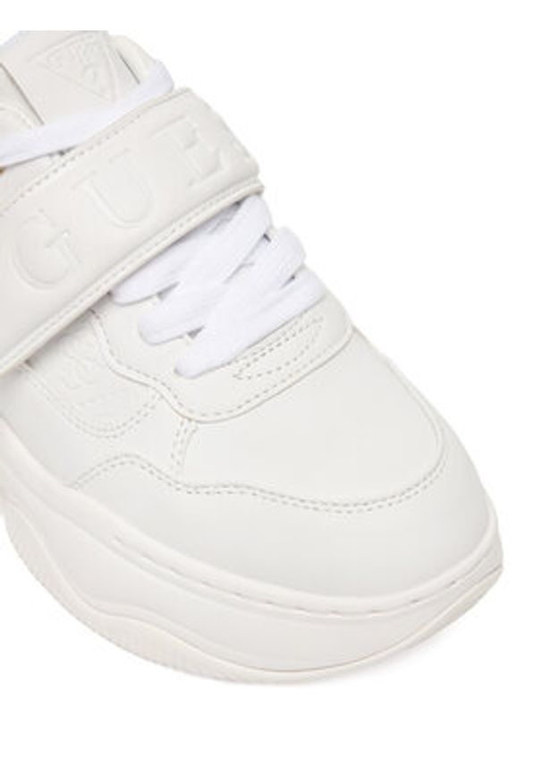 Guess Sneakersy FLFHNN ELE12 Biały. Kolor: biały. Materiał: skóra