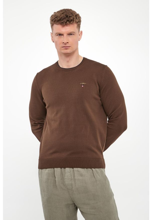 Aeronautica Militare - Sweter męski z logo AERONAUTICA MILITARE