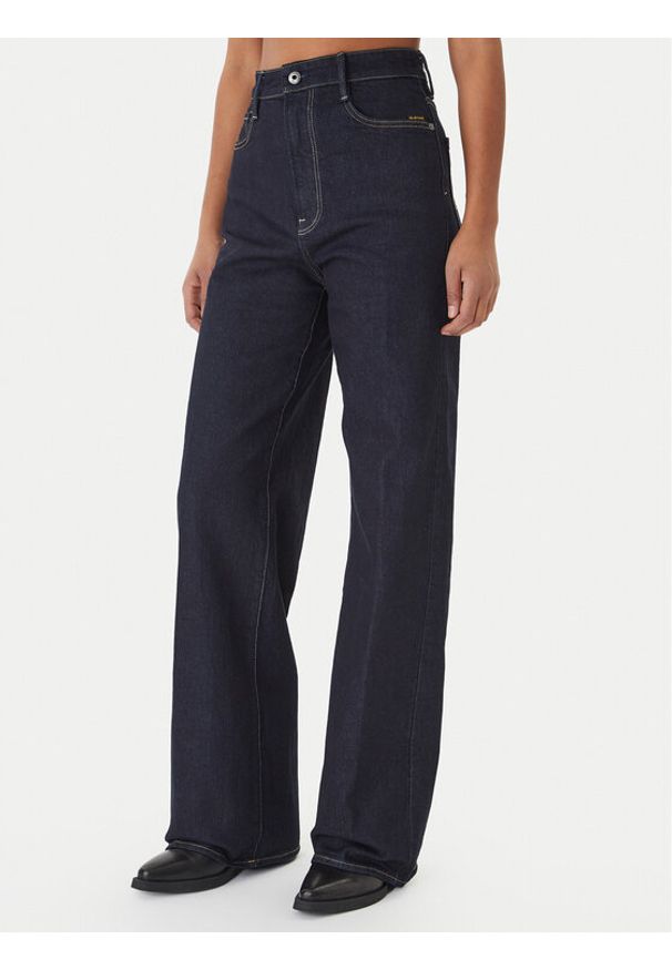 G-Star RAW - G-Star Raw Jeansy Deck 2.0 D23591-E205 Granatowy Wide Leg. Kolor: niebieski
