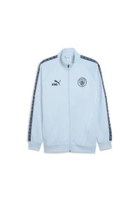 Puma - Męska kurtka Manchester City KING Anthem PUMA Silver Sky Deep Navy Blue. Kolor: niebieski