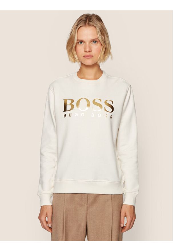 BOSS - Boss Bluza C Elaboss 50436776 Biały Regular Fit. Kolor: biały. Materiał: bawełna