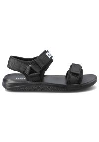Big-Star - Czarne Sandały Big Star Męskie Buty Sportowe. Zapięcie: rzepy. Kolor: czarny. Materiał: materiał. Wzór: jednolity. Sezon: lato. Styl: sportowy