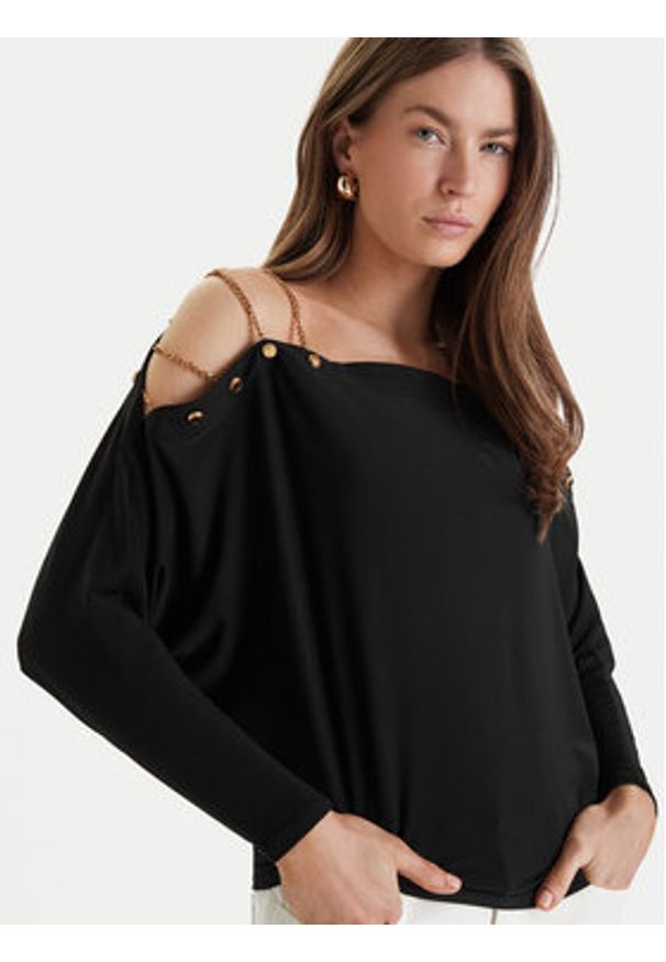 Marciano Guess Bluzka 6RGP05 6257A Czarny Regular Fit. Kolor: czarny. Materiał: syntetyk