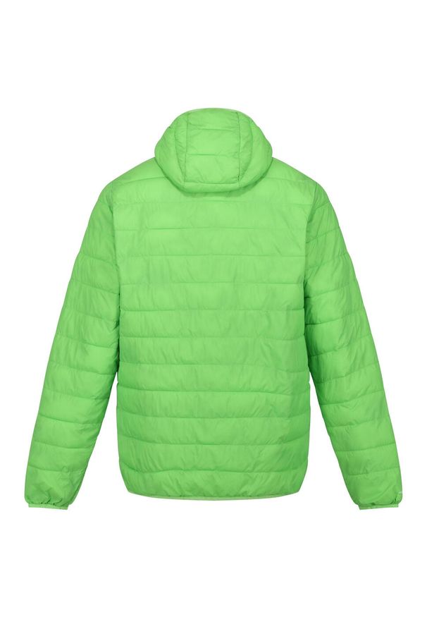 Regatta - Męska Kurtka Pikowana Z Kapturem + Worek Hillpack. Typ kołnierza: kaptur. Kolor: zielony. Sport: turystyka piesza