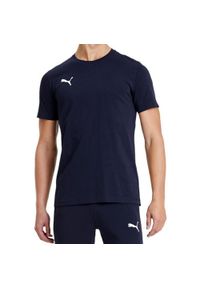 Puma - Koszulka męska sportowa granatowa logo PUMA. Kolor: niebieski