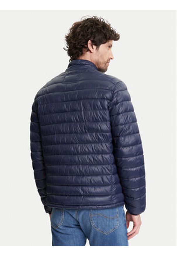 Karl Lagerfeld - KARL LAGERFELD Kurtka puchowa 505710 551590 Granatowy Regular Fit. Typ kołnierza: dekolt w karo. Kolor: niebieski. Materiał: syntetyk