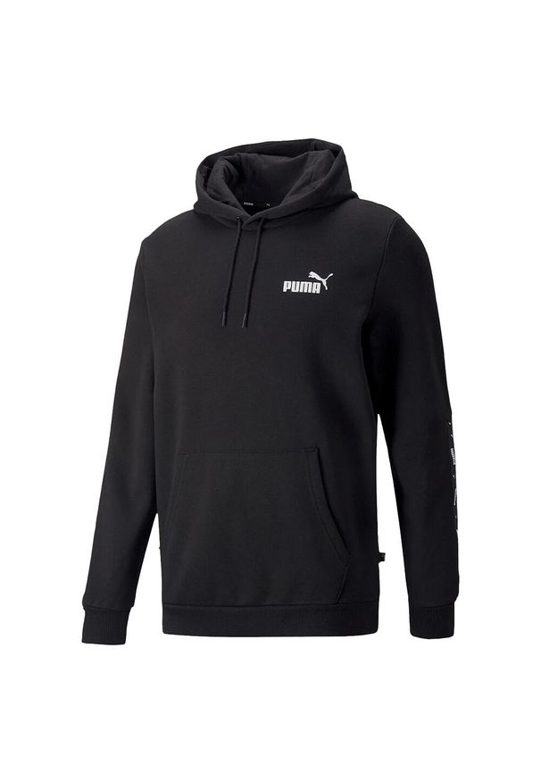 Puma - Bluza Z Kapturem Męska Taśma ESS+. Typ kołnierza: kaptur. Kolor: czarny