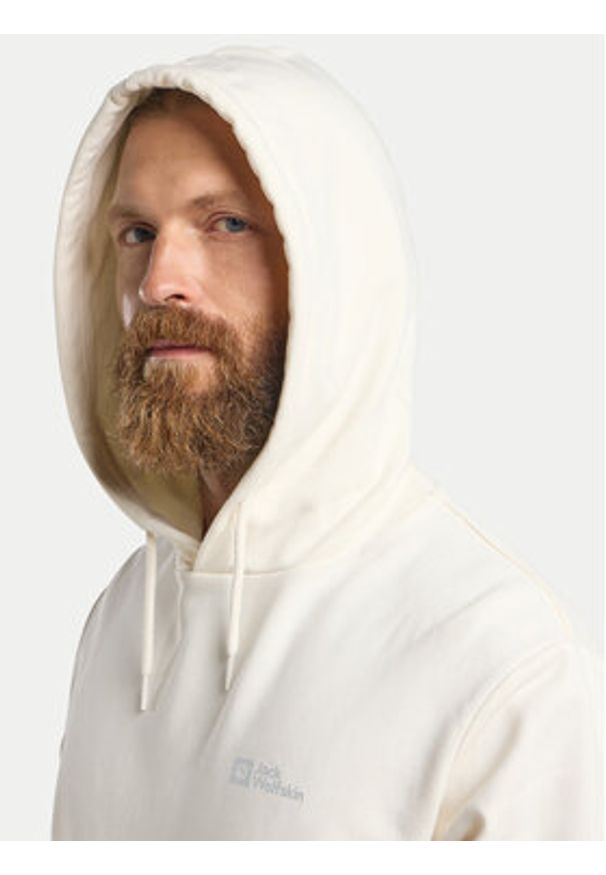 Jack Wolfskin Bluza Essential A63872 Écru Regular Fit. Materiał: bawełna