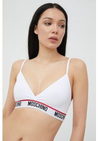 Moschino Underwear biustonosz kolor biały. Kolor: biały. Rodzaj stanika: odpinane ramiączka