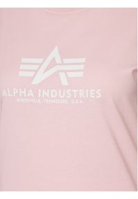 Alpha Industries T-Shirt New Basic 196051 Różowy Regular Fit. Kolor: różowy. Materiał: bawełna #2