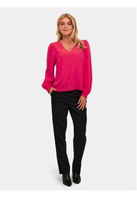 Kaffe Bluzka Lissa 10508186 Różowy Regular Fit. Kolor: różowy. Materiał: syntetyk, wiskoza #3