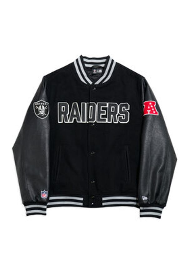 New Era Kurtka bomber New Era NFL Las Vegas Raiders Varsity 60596371 Czarny Regular Fit. Kolor: czarny. Materiał: syntetyk