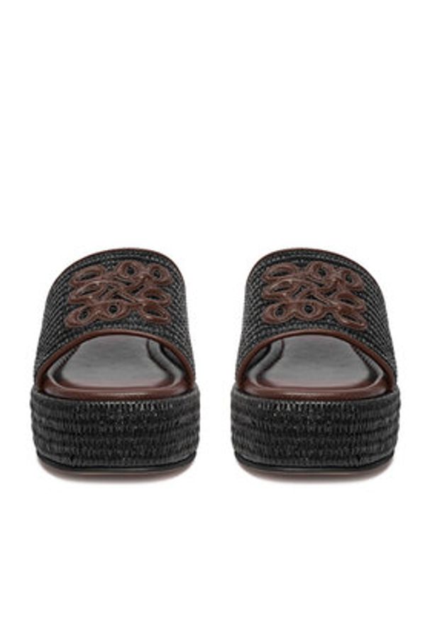 Nine West Klapki EO-259-8201 Czarny. Kolor: czarny. Materiał: syntetyk