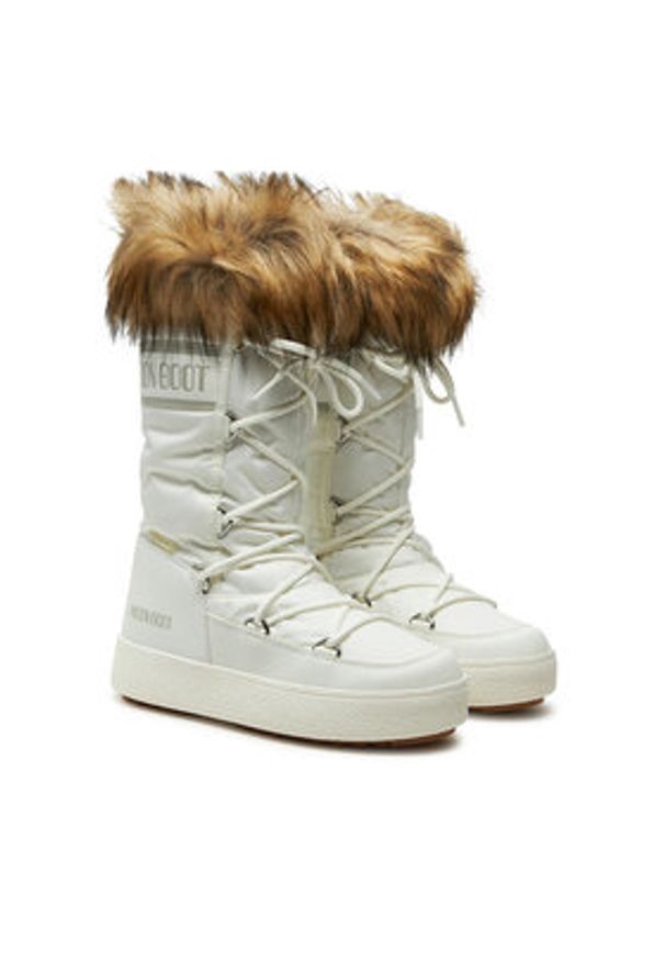 Moon Boot Śniegowce Ltrack Monaco Wp 80D2450190 Biały. Kolor: biały. Materiał: skóra