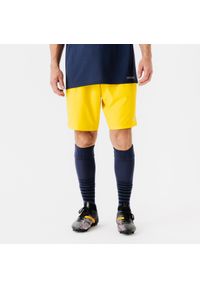 KIPSTA - Spodenki piłkarskie Kipsta Viralto Club. Kolor: żółty. Materiał: poliamid, elastan, materiał, poliester. Sport: piłka nożna