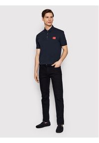 Hugo Polo Dereso222 50466202 Granatowy Slim Fit. Typ kołnierza: polo. Kolor: niebieski. Materiał: bawełna