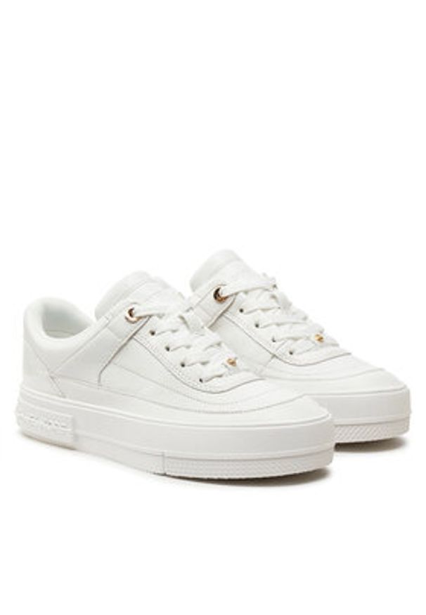MICHAEL Michael Kors Sneakersy Aurora Lace Up 43T4AUFS1L Biały. Kolor: biały. Materiał: skóra