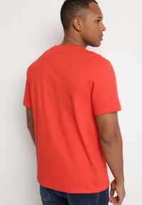 Born2be - Pomarańczowy T-shirt Bawełniany z Napisem Sunviera. Okazja: na co dzień. Kolor: pomarańczowy. Materiał: bawełna. Wzór: napisy. Styl: casual #4
