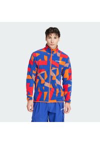 Adidas - Bluza Terrex Multi Printed Full-Zip Fleece. Kolor: różowy, niebieski, wielokolorowy. Materiał: polar, materiał