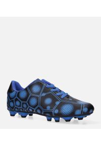 Casu - niebieskie buty sportowe korki sznurowane casu 168. Kolor: wielokolorowy, niebieski, czarny