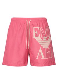 Emporio Armani Szorty kąpielowe EM000583 AF20434 UA303 Różowy Regular Fit. Kolor: różowy. Materiał: syntetyk #1