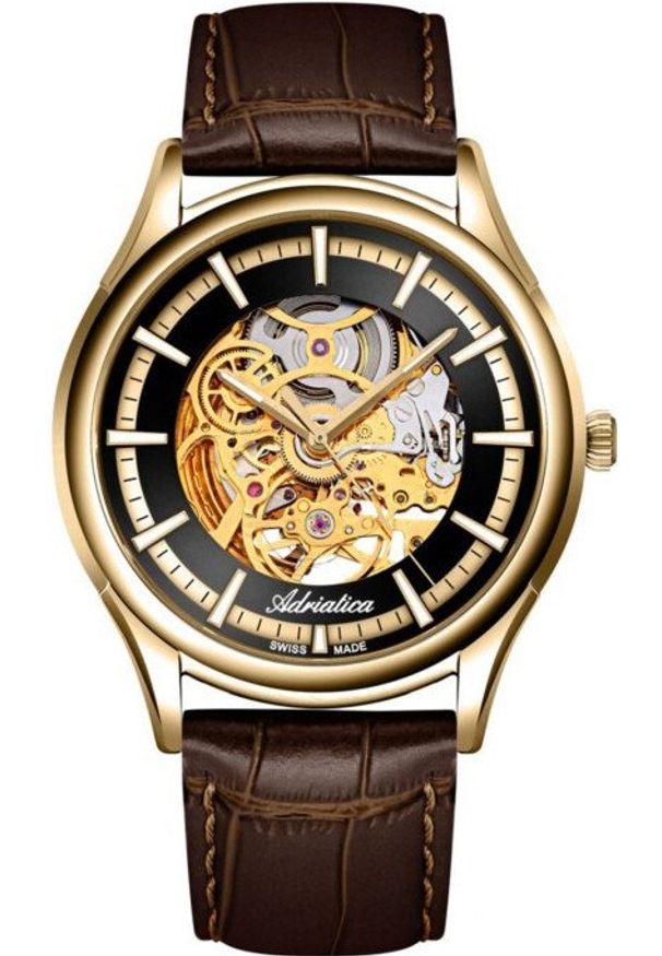 Zegarek męski Adriatica A2804.1214AS1 brązowy. Kolor: brązowy
