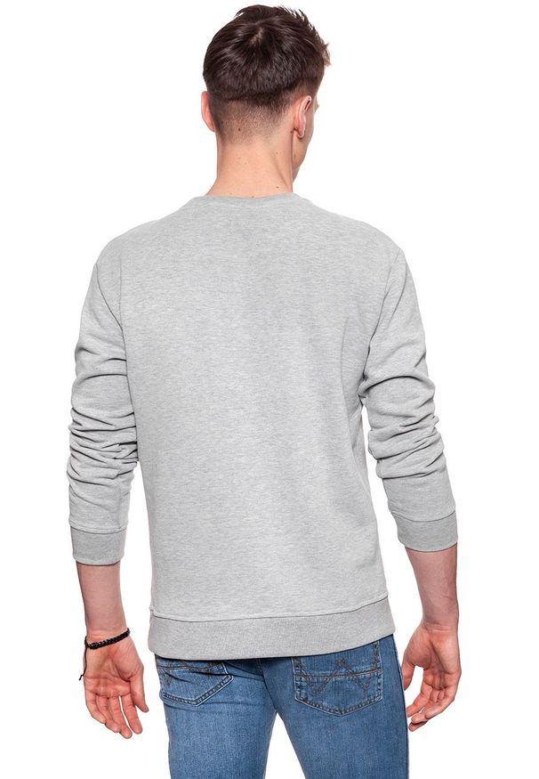 Lee - BLUZA MĘSKA LEE LOGO SWS GREY MELE L81QUB37. Wzór: nadruk. Styl: klasyczny