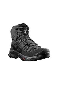 salomon - Buty trekkingowe męskie Salomon Quest 4D 4 Gtx. Wysokość cholewki: za kostkę. Zapięcie: sznurówki. Kolor: czarny. Materiał: guma, materiał, skóra, syntetyk. Szerokość cholewki: normalna