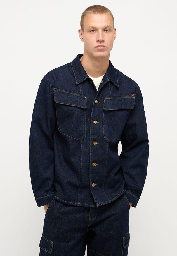 Mustang - MUSTANG Prisoner Shirt MĘSKA KURTKA JEANSOWA Denim Blue 1014617 5000 940. Materiał: denim, jeans