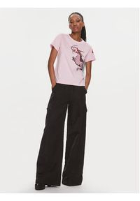 Pinko T-Shirt Quentin 100535 A1RN Różowy Regular Fit. Kolor: różowy. Materiał: bawełna #3