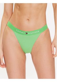 TOMMY HILFIGER - Tommy Hilfiger Dół od bikini UW0UW04135 Zielony. Kolor: zielony. Materiał: syntetyk