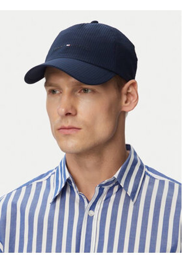 TOMMY HILFIGER - Tommy Hilfiger Czapka z daszkiem AM0AM14113 Granatowy. Kolor: niebieski. Materiał: poliester