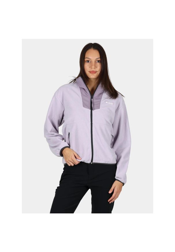 columbia - Sweter Damski Columbia Sequoia Grove. Kolor: fioletowy. Materiał: polar. Sport: turystyka piesza