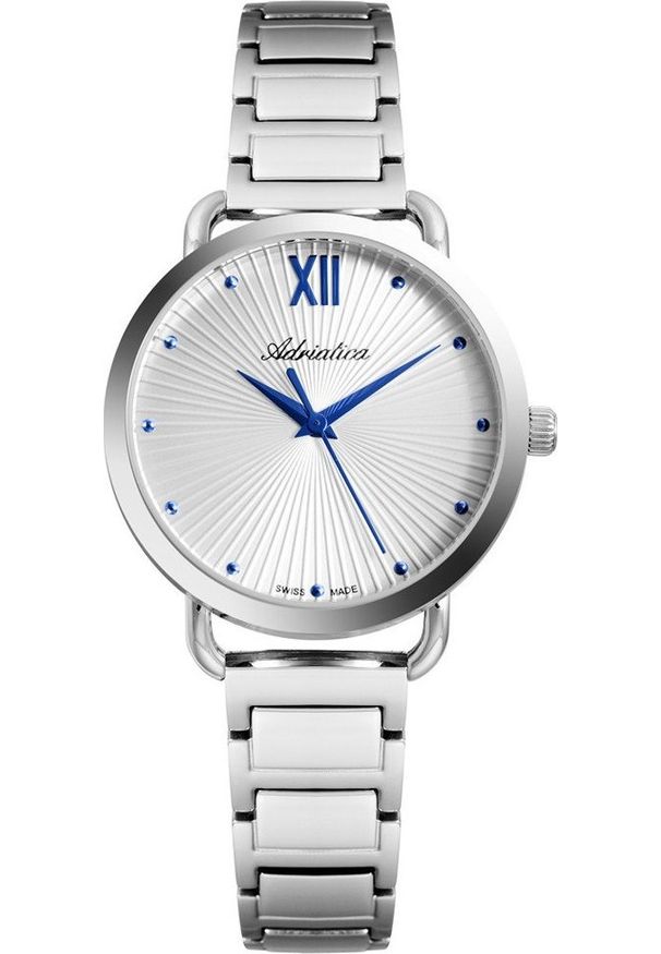 Zegarek Adriatica Zegarek damski Adriatica A3729.51B3Q srebrny. Kolor: srebrny