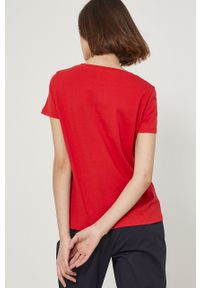 medicine - Medicine t-shirt bawełniany kolor czerwony. Kolor: czerwony. Materiał: bawełna. Długość rękawa: krótki rękaw. Długość: krótkie. Wzór: gładki #5
