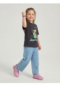 Sinsay - Bawełniana koszulka z nadrukiem Jasmine - szary. Kolor: szary. Materiał: bawełna. Wzór: nadruk #1