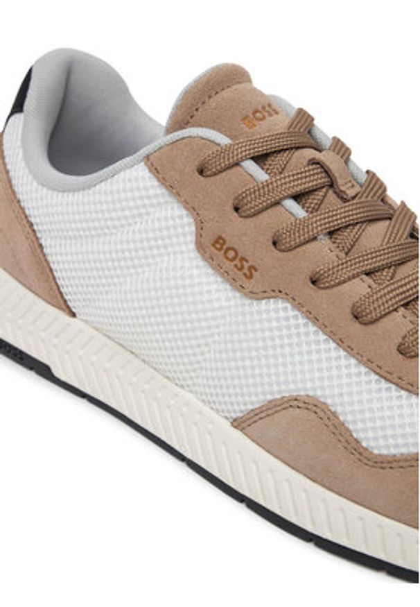 BOSS Sneakersy Titanium 50541882 Beżowy. Kolor: beżowy. Materiał: materiał