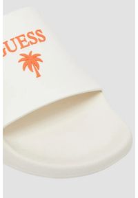 Guess - GUESS Białe męskie klapki Palma, Rozmiar 44. Okazja: na spacer, na co dzień, na plażę. Kolor: biały. Sezon: lato. Styl: casual #3